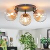 Chehalis Plafondlamp, Kogellampje 48.5 cm Amber, Duidelijk, 3-lichts