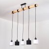 Bassagoda Hanglamp, Hanglamp Natuurlijke kleuren, Zwart, 5-lichts