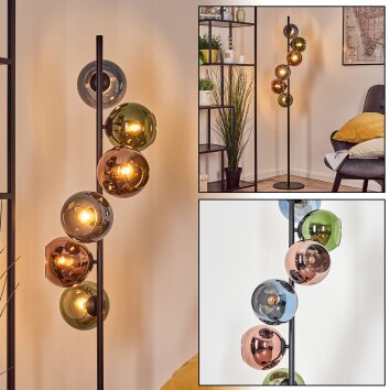 Koyoto Kogellampje, Staande lamp 32 cm Blauw, Groen, Koperkleurig, 6-lichts