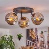 Ripoll Plafondlamp, Kogellampje Chroom, Rookkleurig, 3-lichts