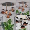 Ripoll Plafondlamp, Kogellampje Messing, Zwart, 5-lichts