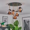 Ripoll Plafondlamp, Kogellampje Messing, Zwart, 5-lichts