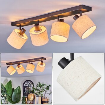 Bassagoda Plafondlamp, Plafondspot Zwart, 4-lichts Bassagoda Plafondlamp, Plafondspot Zwart, 4-lichts