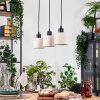 Bassagoda Hanglamp, Hanglamp Natuurlijke kleuren, Zwart, 3-lichts