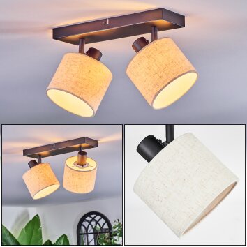 Bassagoda Plafondlamp, Plafondspot Zwart, 2-lichts