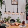 Koyoto Hanglamp, Kogellampje, Hanglamp Natuurlijke kleuren, Zwart, 5-lichts