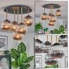 Ripoll Plafondlamp, Kogellampje Messing, Zwart, 5-lichts