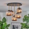 Ripoll Plafondlamp, Kogellampje Messing, Zwart, 5-lichts