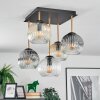 Ripoll Plafondlamp, Kogellampje Goud, Zwart, 5-lichts