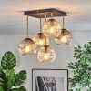 Ripoll Plafondlamp, Kogellampje Goud, Zwart, 5-lichts