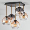 Koyoto Plafondlamp, Kogellampje Goud, Zwart, 5-lichts