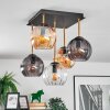 Koyoto Plafondlamp, Kogellampje Goud, Zwart, 5-lichts