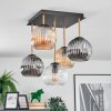 Ripoll Plafondlamp, Kogellampje Goud, Zwart, 5-lichts