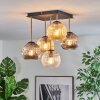 Ripoll Plafondlamp, Kogellampje Goud, Zwart, 5-lichts