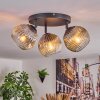 Ripoll Plafondlamp, Kogellampje Duidelijk, Rookkleurig, 3-lichts