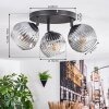 Ripoll Plafondlamp, Kogellampje Duidelijk, Rookkleurig, 3-lichts