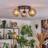 Ripoll Plafondlamp, Kogellampje Duidelijk, Rookkleurig, 3-lichts