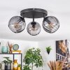 Koyoto Plafondlamp, Kogellampje Rookkleurig, 3-lichts