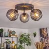 Koyoto Plafondlamp, Kogellampje Rookkleurig, 3-lichts