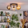 Ripoll Plafondlamp, Kogellampje Amber, Duidelijk, Rookkleurig, 3-lichts