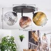 Ripoll Plafondlamp, Kogellampje Chroom, Goud, Duidelijk, Koperkleurig, Rookkleurig, 3-lichts