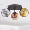 Ripoll Plafondlamp, Kogellampje Chroom, Goud, Duidelijk, Koperkleurig, Rookkleurig, 3-lichts