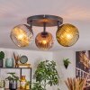 Ripoll Plafondlamp, Kogellampje Chroom, Goud, Duidelijk, Koperkleurig, Rookkleurig, 3-lichts