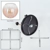Koyoto Plafondlamp, Kogellampje Messing, Zwart, 5-lichts