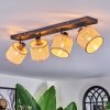 Sabadim Plafondlamp, Plafondspot Zwart, 4-lichts