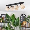 Sabadim Plafondlamp, Plafondspot Zwart, 4-lichts