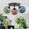 Chehalis Plafondlamp, Kogellampje Blauw, Groen, Koperkleurig, 3-lichts