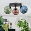 Chehalis Plafondlamp, Kogellampje Blauw, Groen, Koperkleurig, 3-lichts