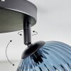 Chehalis Plafondlamp, Kogellampje Blauw, Groen, Koperkleurig, 3-lichts