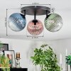 Chehalis Plafondlamp, Kogellampje Blauw, Groen, Duidelijk, Koperkleurig, 3-lichts Chehalis Plafondlamp, Kogellampje Blauw, Groen, Duidelijk, Koperkleurig, 3-lichts