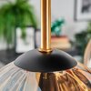Koyoto Plafondlamp, Kogellampje 45 cm Messing, Zwart, 5-lichts