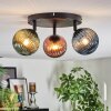 Chehalis Plafondlamp, Kogellampje 44 cm Blauw, Groen, Koperkleurig, 3-lichts Chehalis Plafondlamp, Kogellampje 44 cm Blauw, Groen, Koperkleurig, 3-lichts