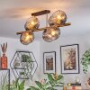 Ripoll Plafondlamp, Kogellampje Goud, Zwart, 8-lichts