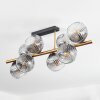 Ripoll Plafondlamp, Kogellampje Goud, Zwart, 8-lichts