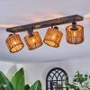 Cando Plafondlamp, Plafondspot Zwart, 4-lichts
