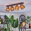 Cando Plafondlamp, Plafondspot Zwart, 4-lichts