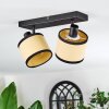 Chellas Plafondlamp, Plafondspot Zwart, 2-lichts