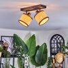 Chellas Plafondlamp, Plafondspot Zwart, 2-lichts