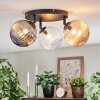 Chehalis Plafondlamp, Kogellampje 25 cm Amber, Duidelijk, Rookkleurig, 3-lichts