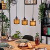 Bassagoda Hanglamp, Hanglamp Natuurlijke kleuren, Zwart, 3-lichts