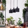 Bassagoda Hanglamp, Hanglamp Natuurlijke kleuren, Zwart, 3-lichts