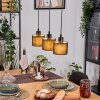 Bassagoda Hanglamp, Hanglamp Natuurlijke kleuren, Zwart, 3-lichts