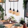 Bongal Hanglamp, Hanglamp Natuurlijke kleuren, Zwart, 3-lichts