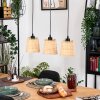 Lindberg Hanglamp, Hanglamp Natuurlijke kleuren, Zwart, 3-lichts