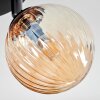 Chehalis Plafondlamp, Kogellampje 44 cm Amber, Duidelijk, Rookkleurig, 3-lichts