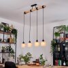 Bassagoda Hanglamp, Hanglamp Natuurlijke kleuren, Zwart, 4-lichts